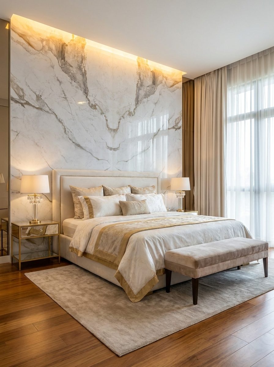 Marble UV Sheets design MS 201, installed