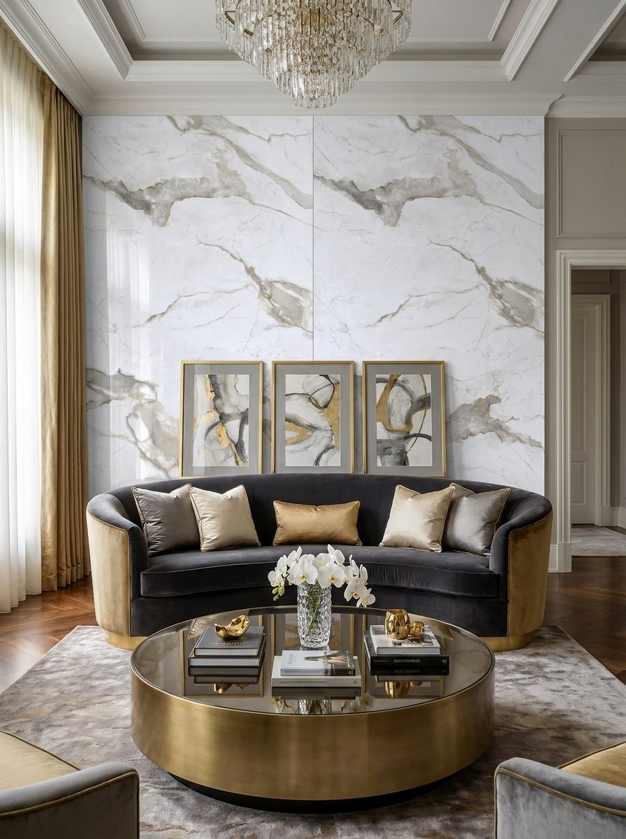 Marble UV Sheets design MS 203, installed