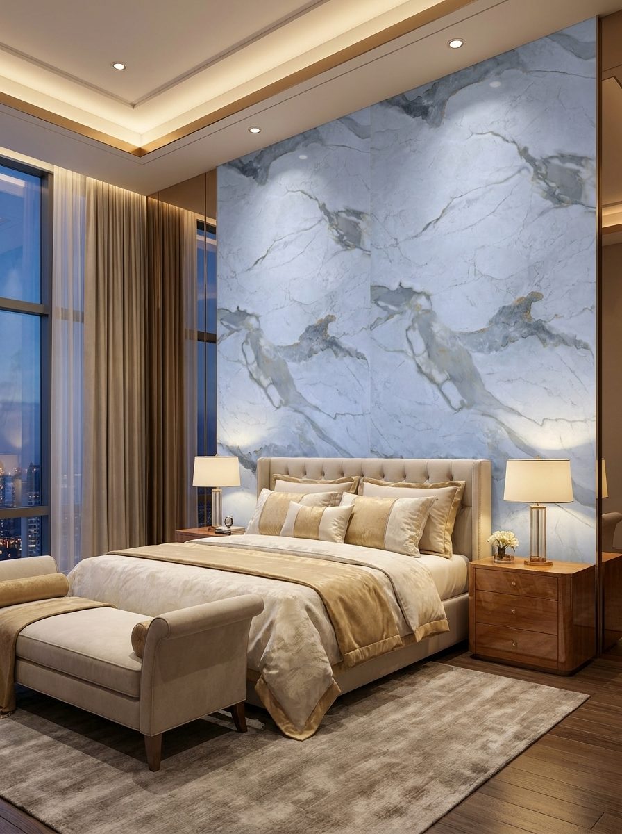 Marble UV Sheets design MS 206, installed
