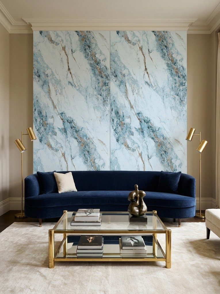 Marble UV Sheets design MS 702, installed