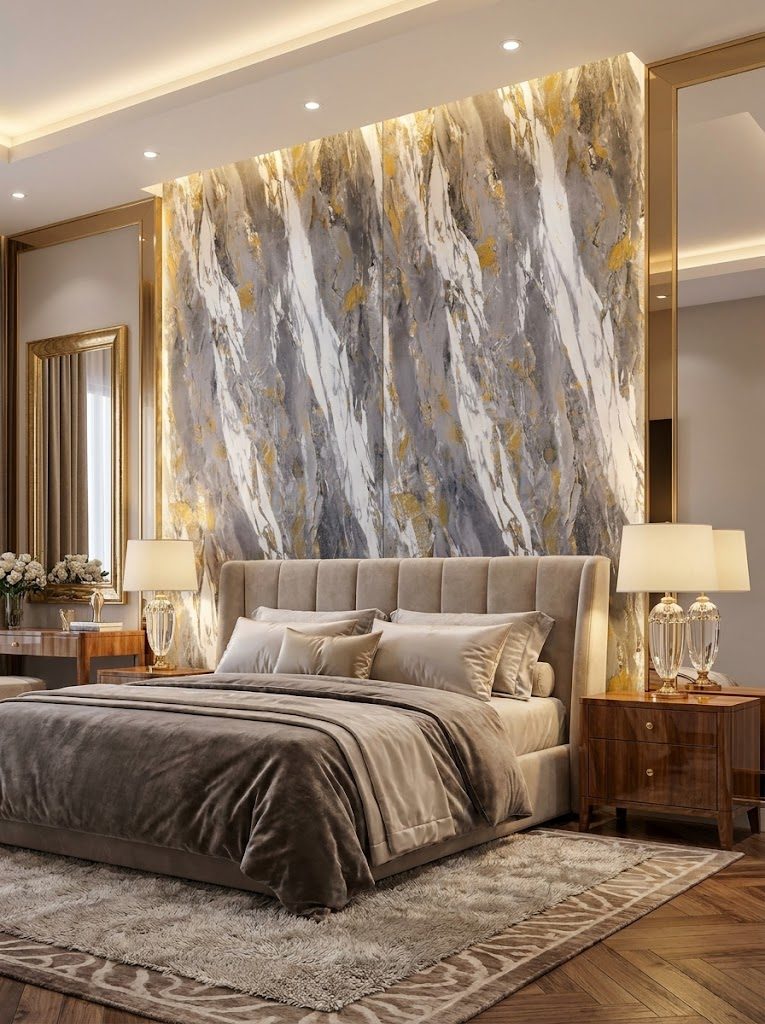 Marble UV Sheets design MS 704, installed