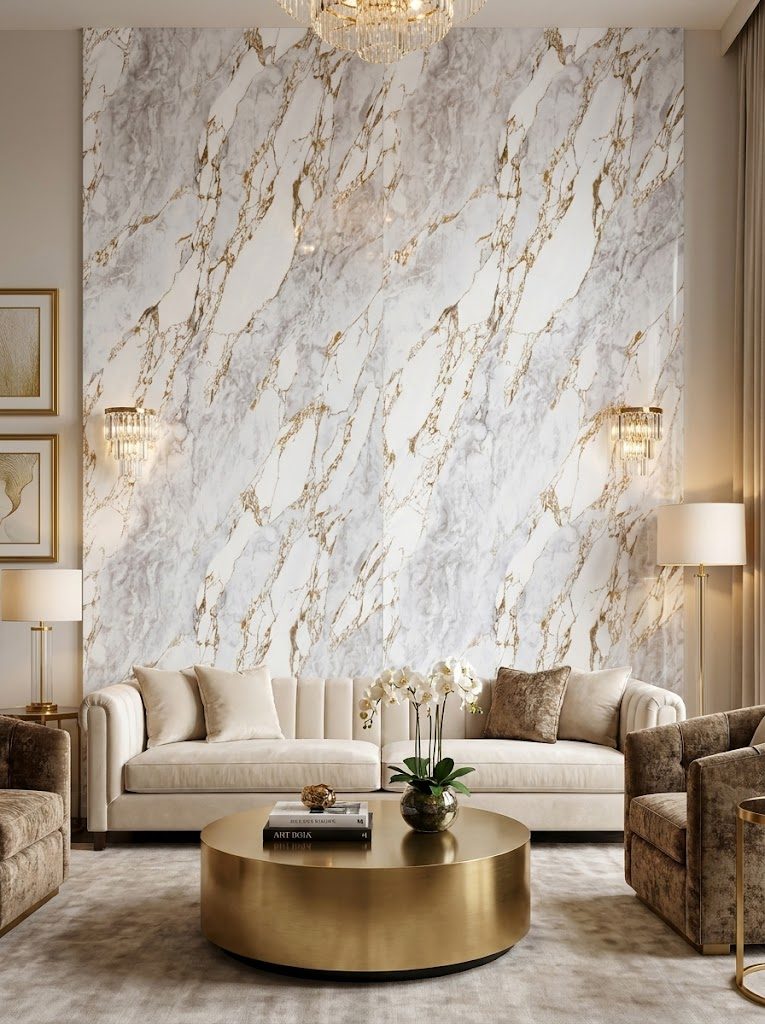 Marble UV Sheets design MS 705, installed