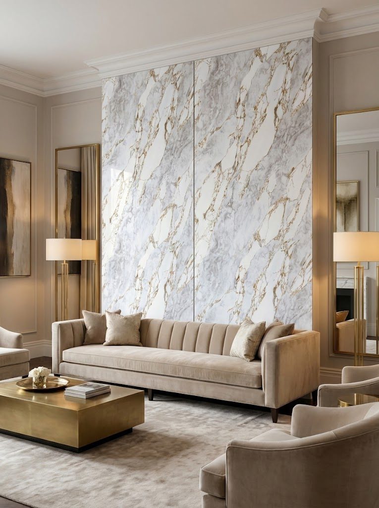 Marble UV Sheets design MS 705, installed