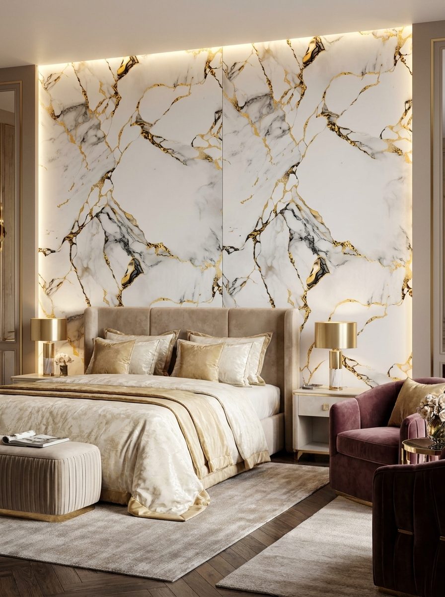 Marble UV Sheets design MS 808, installed