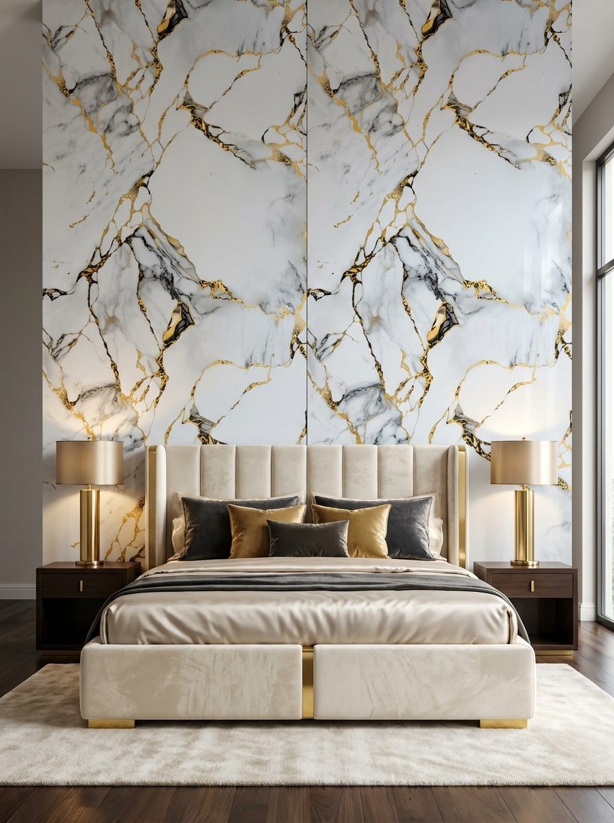 Marble UV Sheets design MS 808, installed