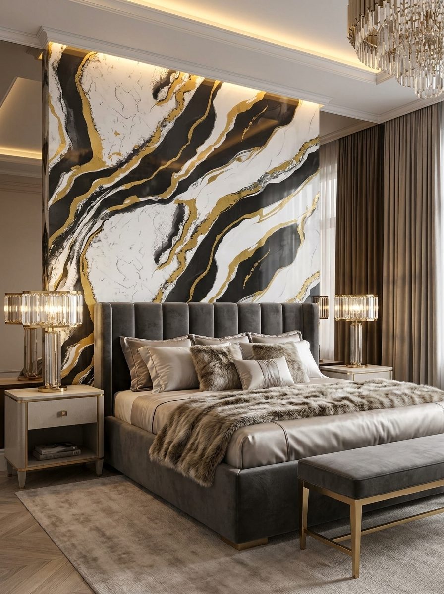Marble UV Sheets design MS 809, installed