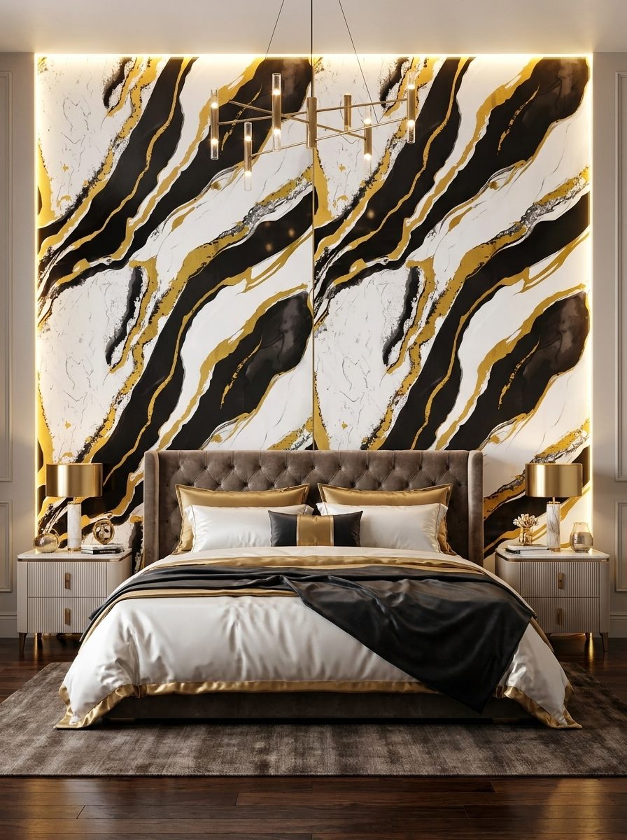 Marble UV Sheets design MS 809, installed