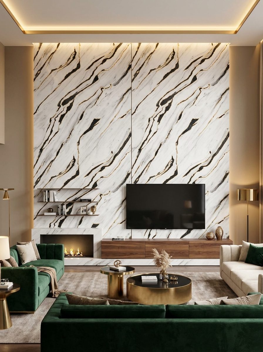 Marble UV Sheets design MS 810, installed