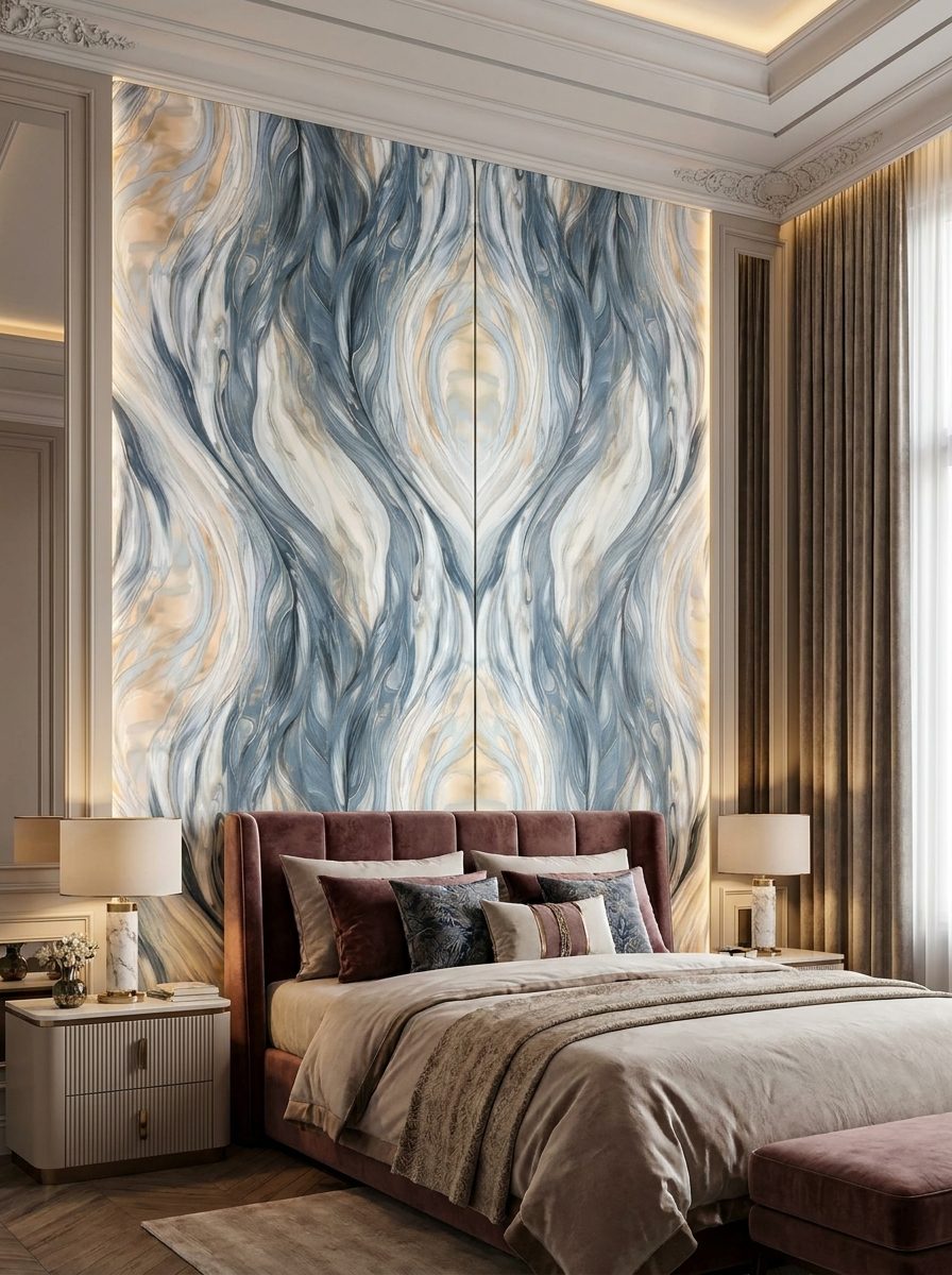 Marble UV Sheets design MS 812, installed
