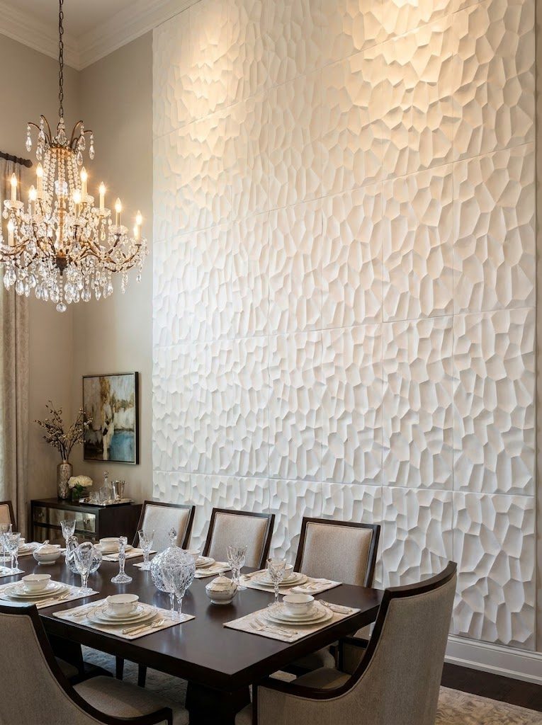 PU Panels design Shell in white, installed