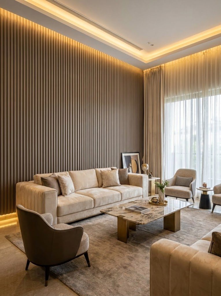 WPC Wall Panels installed in a finished room