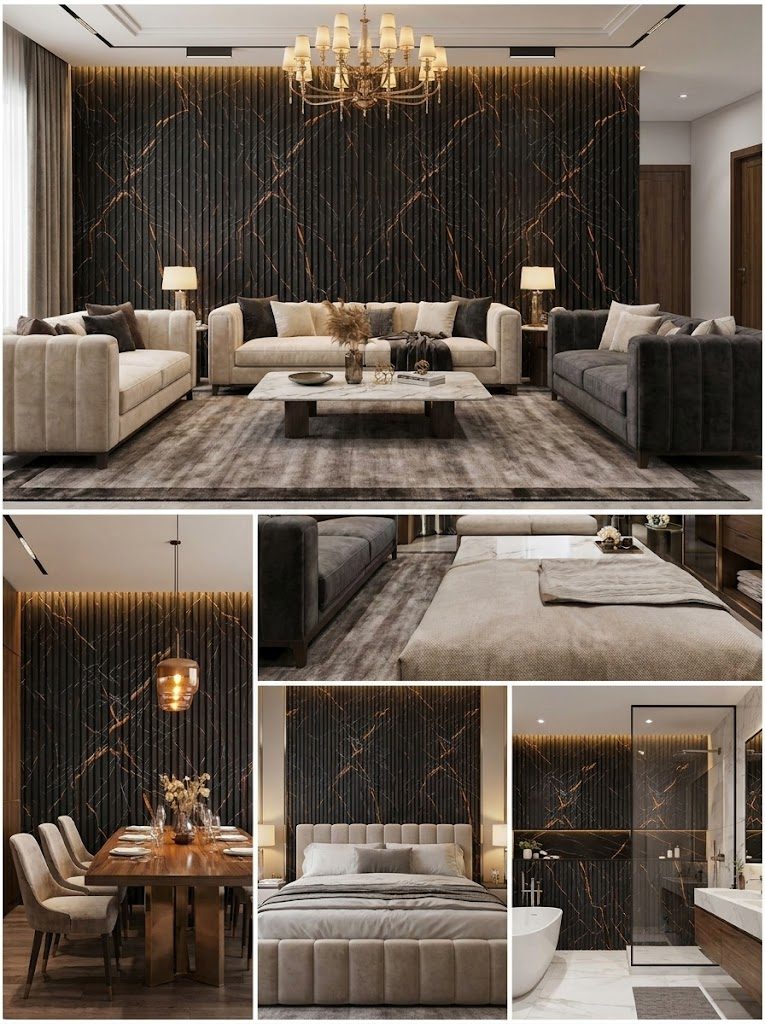 WPC Wall Panels design F2 S001, installed