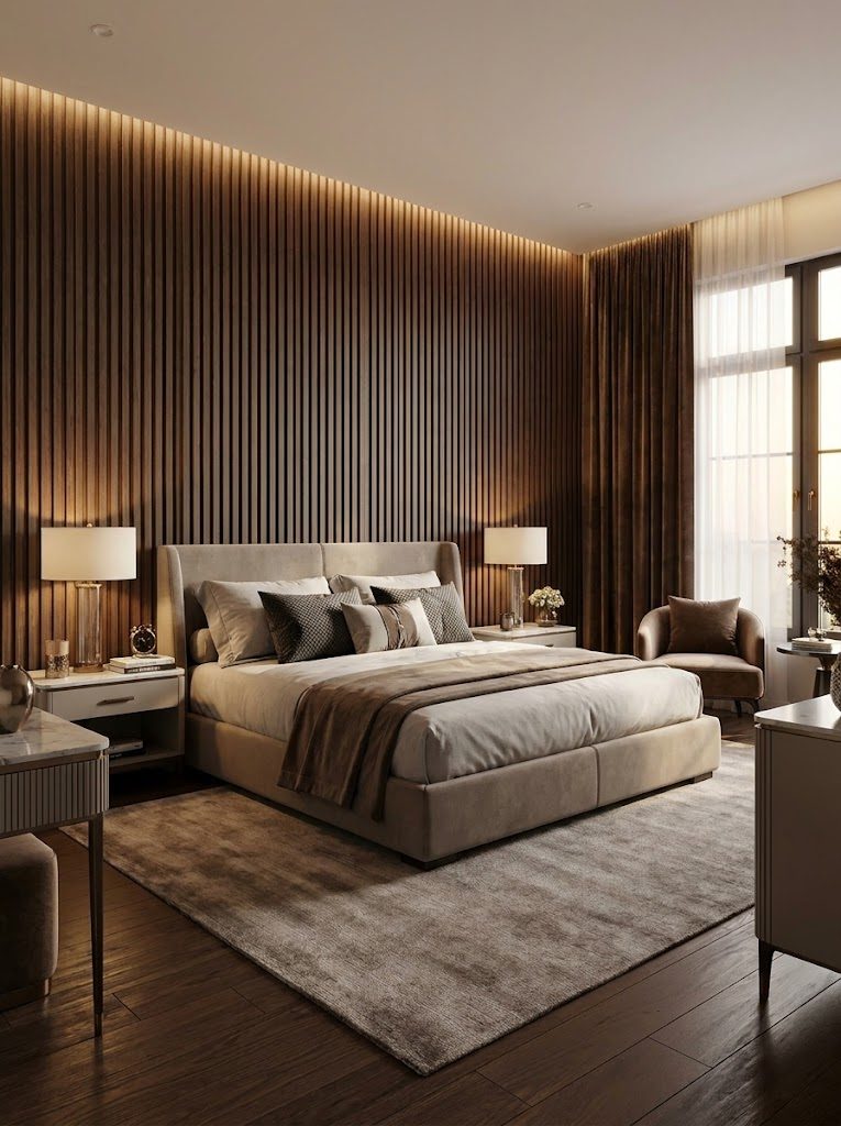WPC Wall Panels design F2 W003, installed