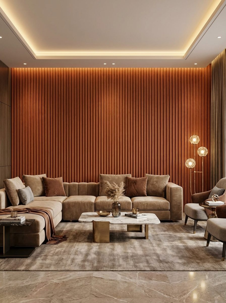 WPC Wall Panels design F2 W004, installed