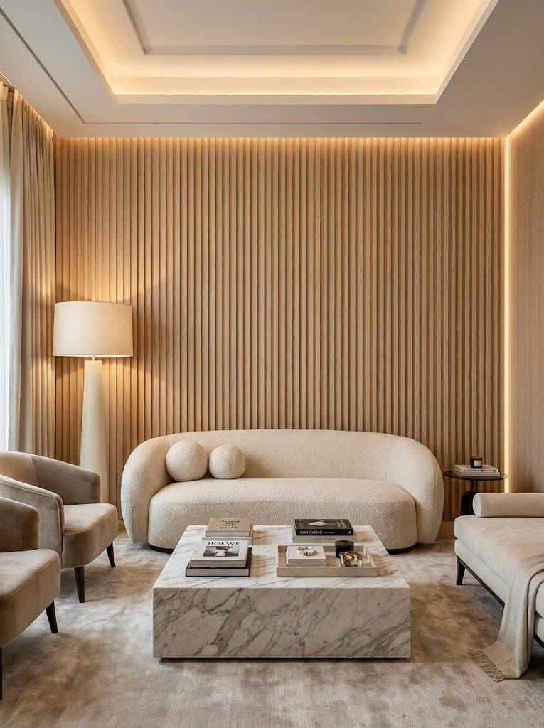 WPC Wall Panels design F2 W006, installed