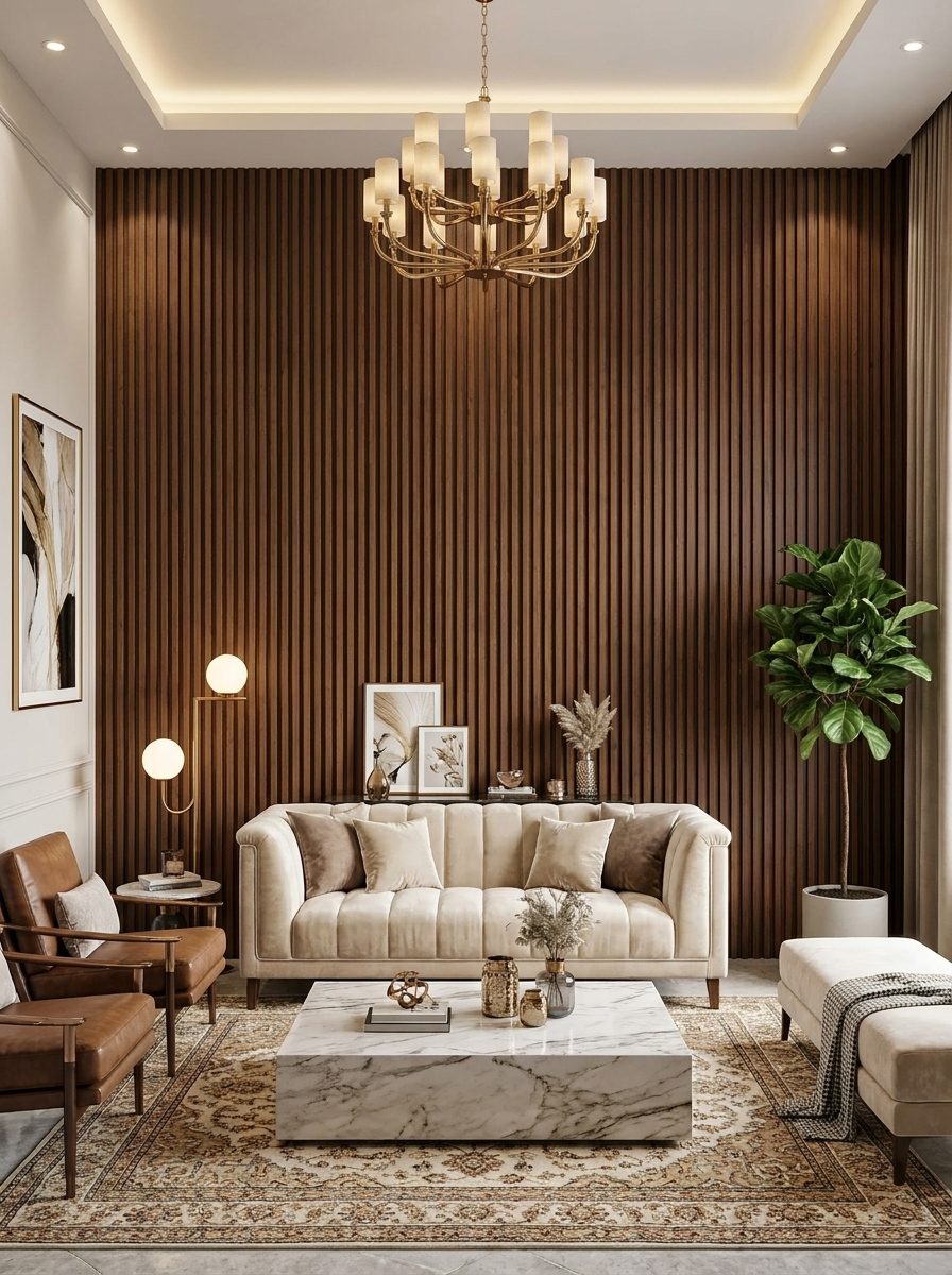 WPC Wall Panels design F2 W008, installed