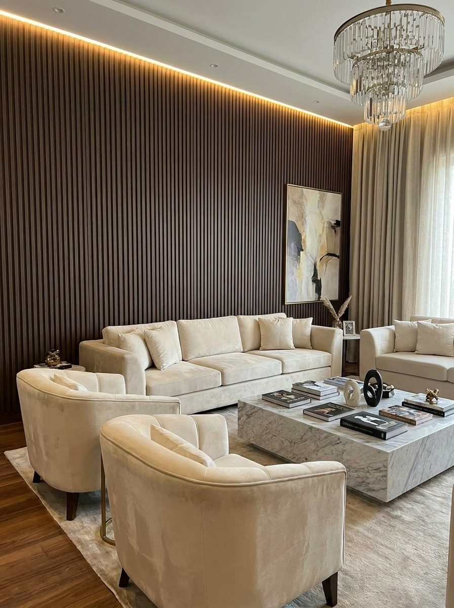 WPC Wall Panels design F2 W009, installed