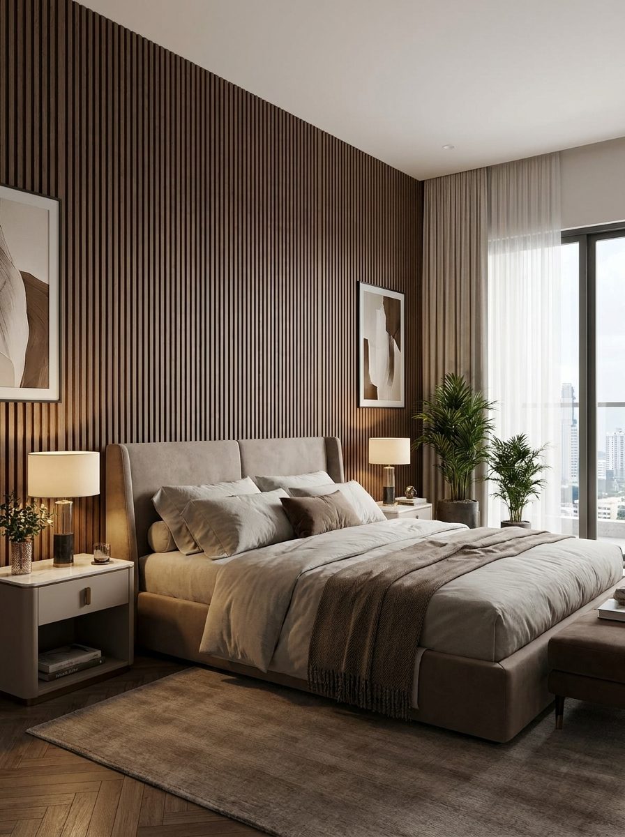 WPC Wall Panels design F2 W009, installed