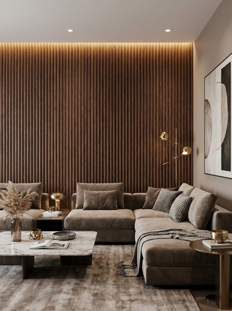 WPC Wall Panels design F2 W017, installed