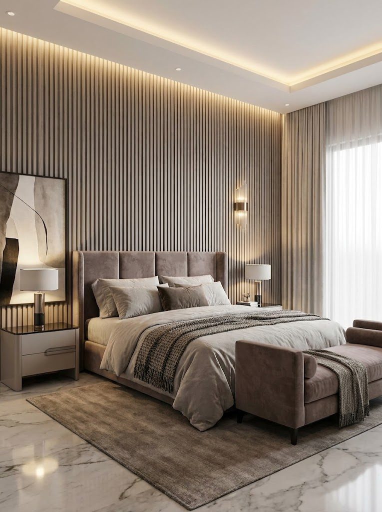WPC Wall Panels design F2 W020, installed
