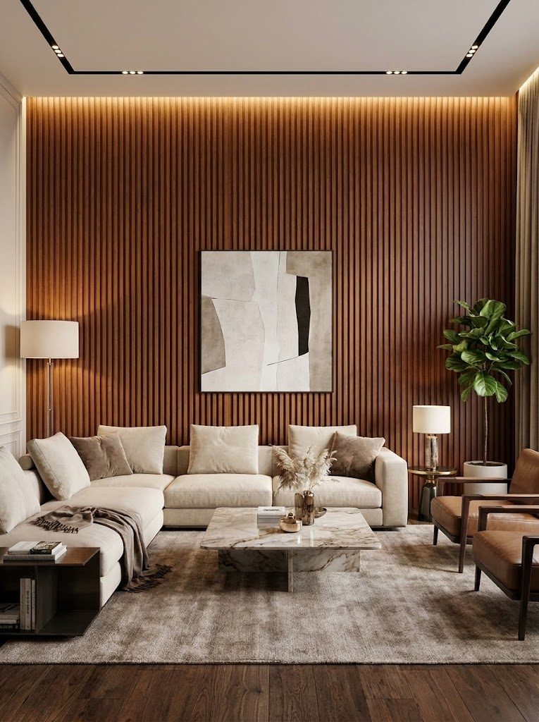 WPC Wall Panels design F2 W021, installed
