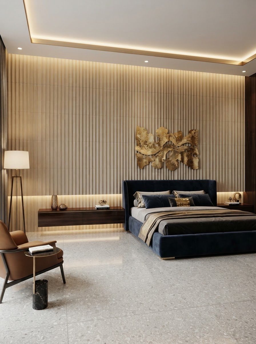 WPC Wall Panels design F8 W016, installed