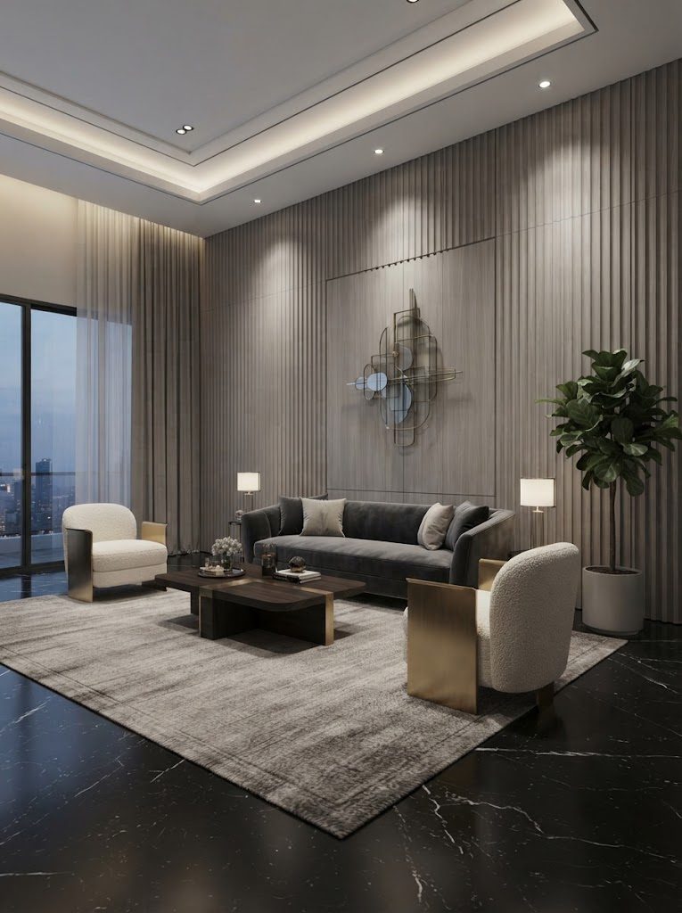WPC Wall Panels design F8 W020, installed